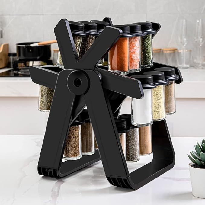 Rotating Spice Rack โ 18 Jars