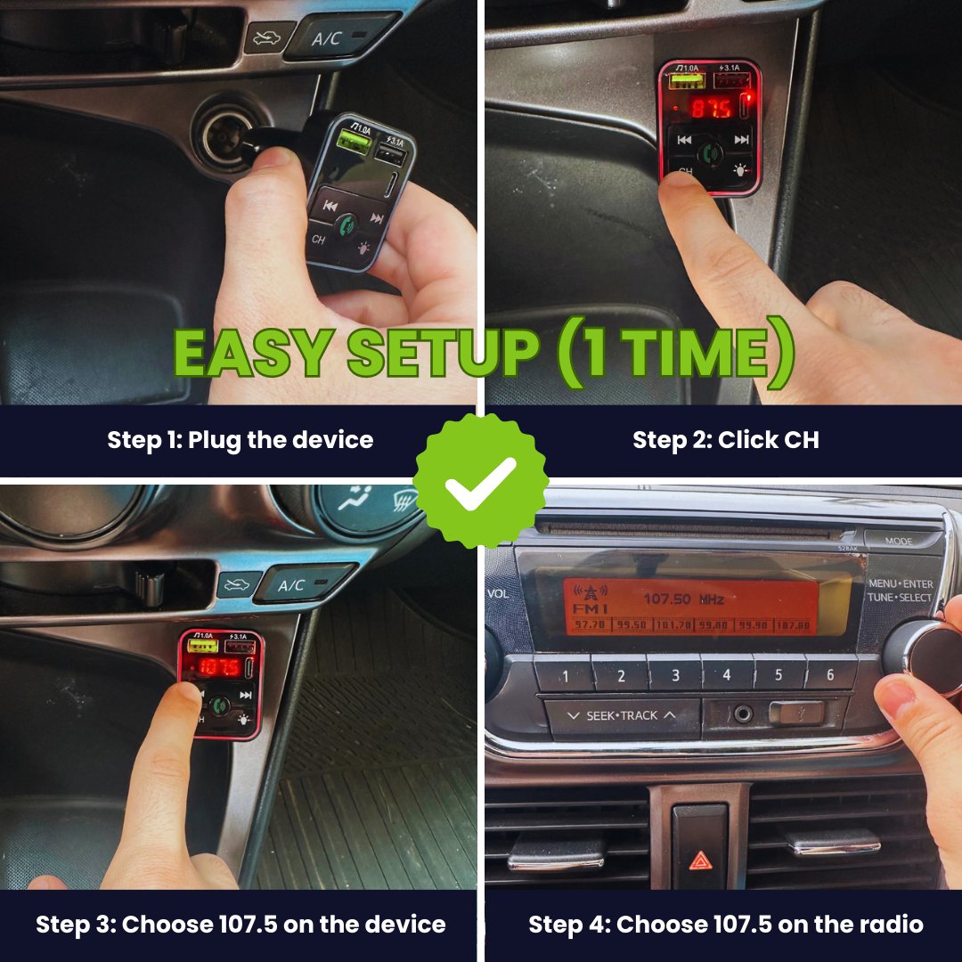 Bluetooth FM Transmitter - Nox Stores